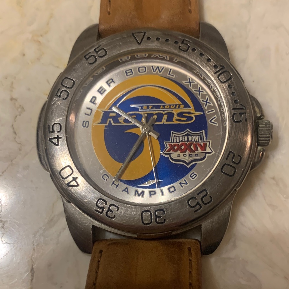 NFL Rams Super Bowl XXXIV Watch - Silver and Tan